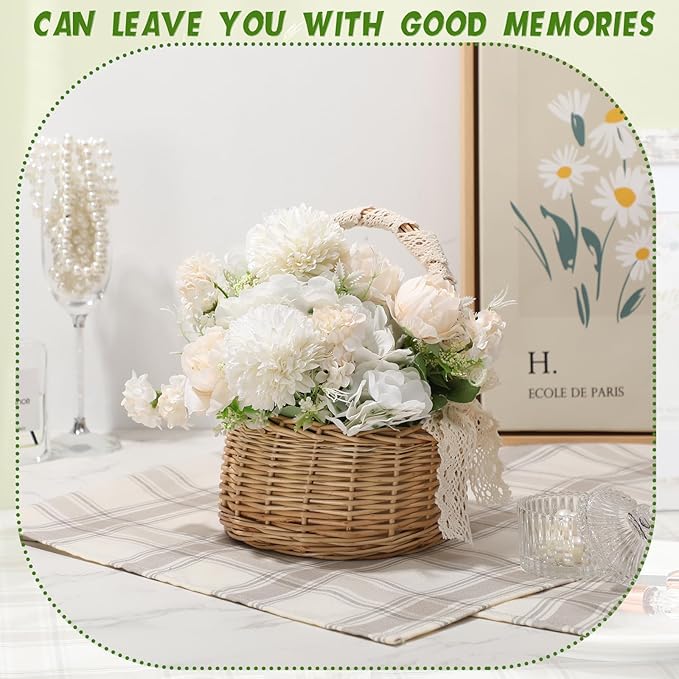 Tigeen Artificial Flowers Artificial Peonies Silk Flowers Faux Peony Fake Peony - Image 4