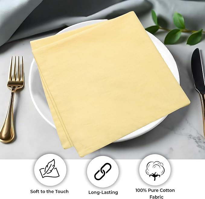 Urban Villa Fall Cloth Napkins 100% Cotton Slub Absorbent Dinner Napkins - Image 7
