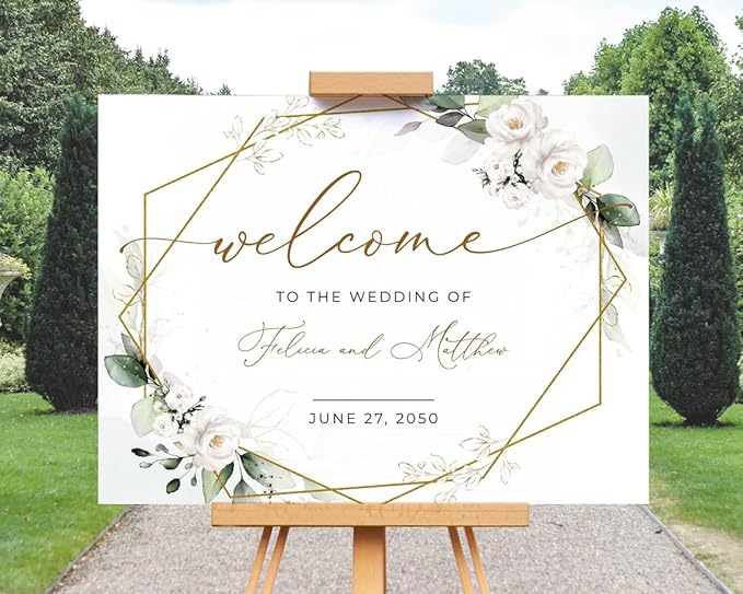 Greenery Wedding Welcome Sign - Image 2