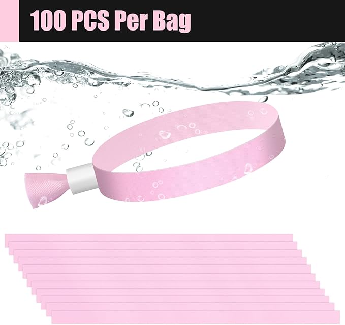 Green-Power America 100 Pcs Cloth Event Wristbands, Event Wristbands, Colored - Image 4