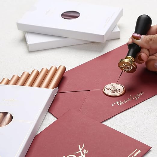 UNIQOOO Metallic Rose Gold Glue Gun Sealing Wax Sticks - Image 5