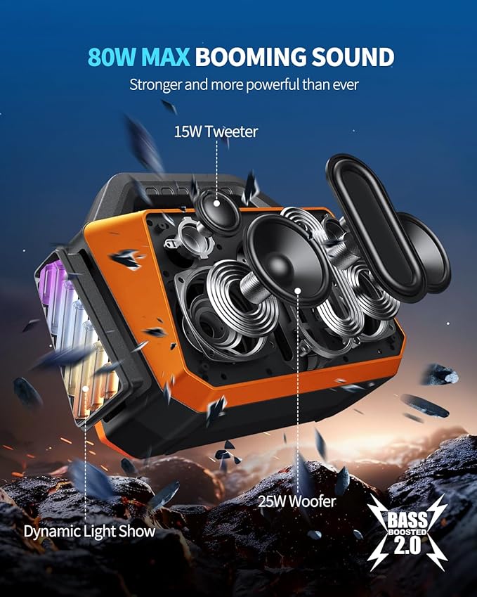 Bluetooth Speaker - 80W Loud - Image 2