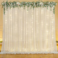 10ft x 7ft Ivory Chiffon Backdrop Curtain by WishCare