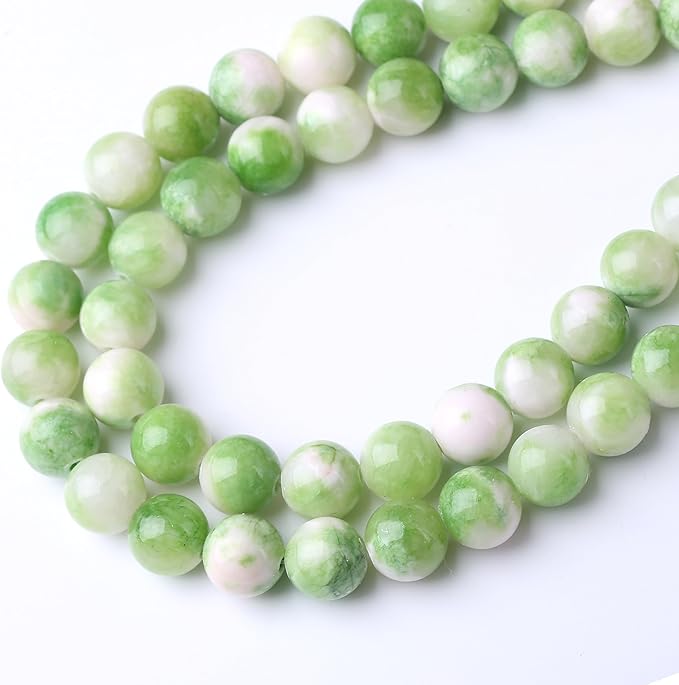 Green Persian Jade Stone Beads Gemstone Round Crystal Energy Jade Beads Stone - Image 3