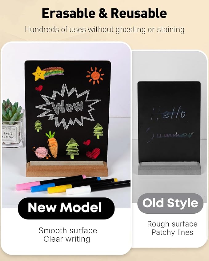 Uniclife 3 Pack Small Chalkboard Sign - Image 4