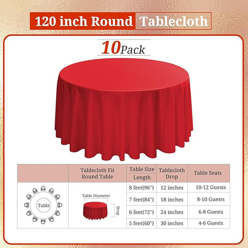 10 Pack Round Tablecloths - Image 2