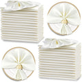 Horbaunal 30 Pack Ivory Satin Napkins 17 x 17 Inch, Square Soft Table Dinner by Horbaunal