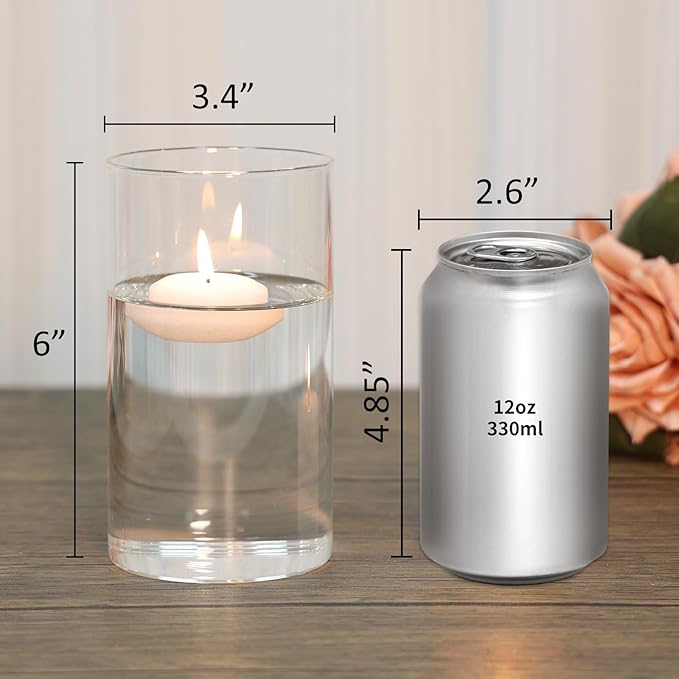 12pcs Clear Cylinder Vases for Centerpieces, Glass Flower Vases for Wedding - Image 2