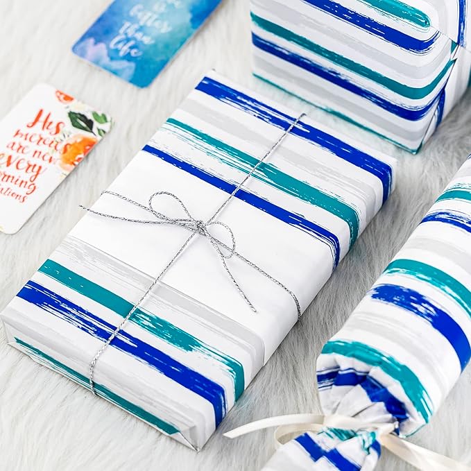 WRAPAHOLIC Reversible Blue Wrapping Paper - Image 6
