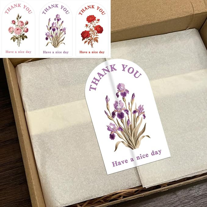 300Pcs Large Thank You Stickers, Outer Packaging Sealing Labels, and Gift Box - Image 2