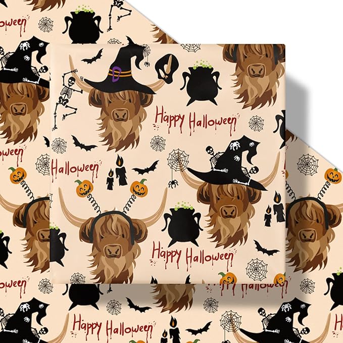 LeZakaa Funny Halloween Wrapping Paper Roll - Image 6