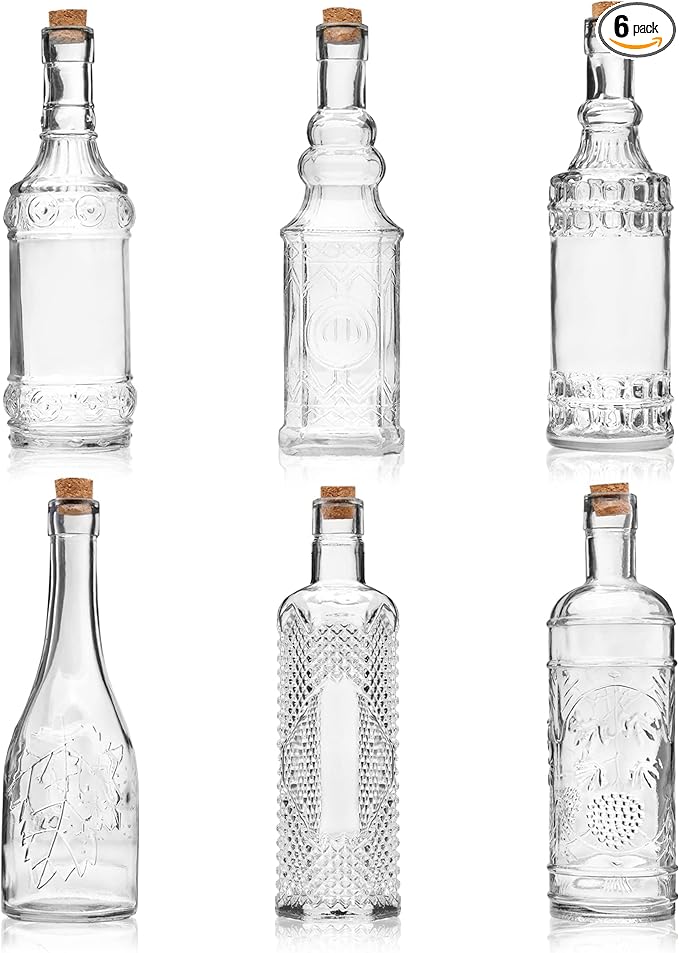 Assorted Clear Glass Bottles by BULK+PARADISE