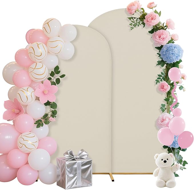Wedding Arch Covers Arch Backdrop Cover Arch Stand Covers 7.2FT 6FT Set 2 Arch by Unknown