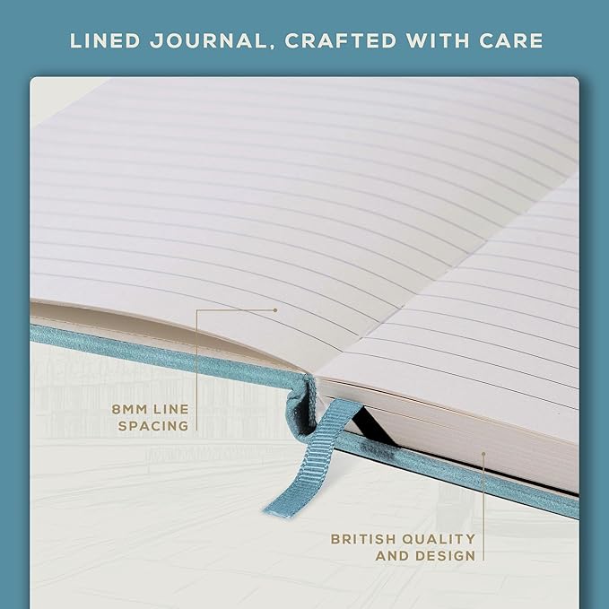 BEECHMORE BOOKS Ruled Journal Notebook, A4 8.5 x 11.5 inch 160 Lined Pages - Image 5