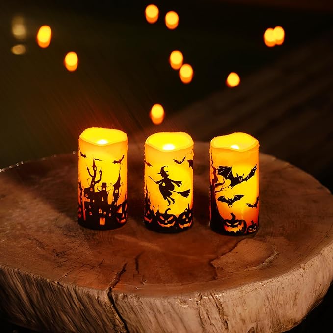Homemory Halloween Candles, Outdoor Waterproof Printed Decals Battery Operated - Image 7
