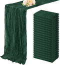 Emerald Green 20 Pack Cheesecloth Table Runner 10FT Boho Fabric Rustic Cheese by FoliafeelHome