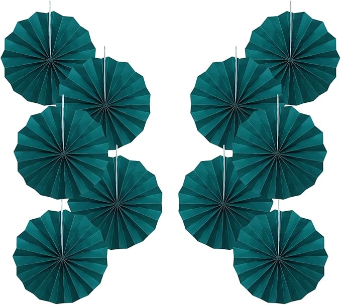 Green Birthday Decorations, DIY Green Paper Fans Hanging Decoration, Party by BARTHEW
