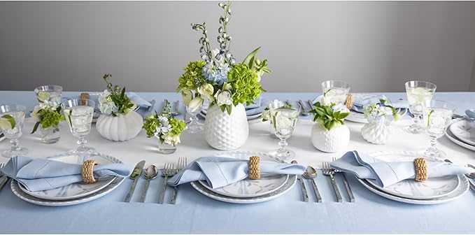 Solino Home Linen White Table Runner 108 Inches Long - Image 9