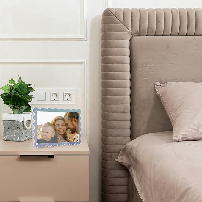 Acrylic Picture Frames 3 Pack 5x7 inch Scalloped Iridescent - Image 5