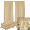 50ftx12ft Wrinkle Free Beige Backdrop Curtain, 10 Panels 12FT Height Beige by LeegleriTableSkirt