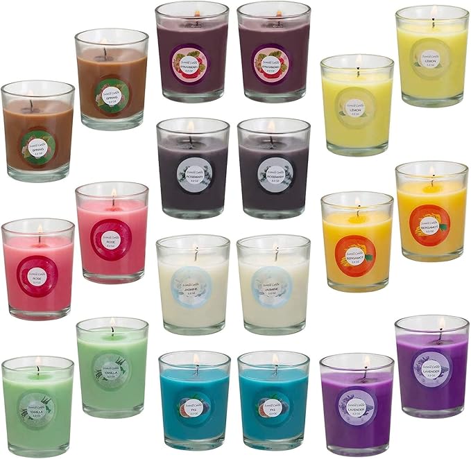 Scented Candles, Strawberry, Aromatherapy Candles, Soy Wax Glass Jar Candle by YOROXRG