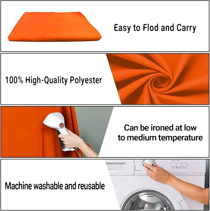 10x20FT Large Orange Screen Backdrop - Image 7