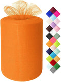 Orange Tulle Fabric Roll 6 Inch X 300 FT Matte Tulle Ribbon Netting Mesh Spool by MIGLORIA
