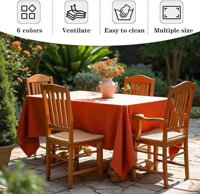Fitable Rust Table Clothes for Rectangle Tables, 6 Pack - Image 5