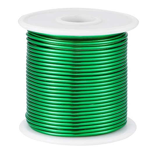 12 Gauge Green Aluminum Craft Wire by OZXCHIXU