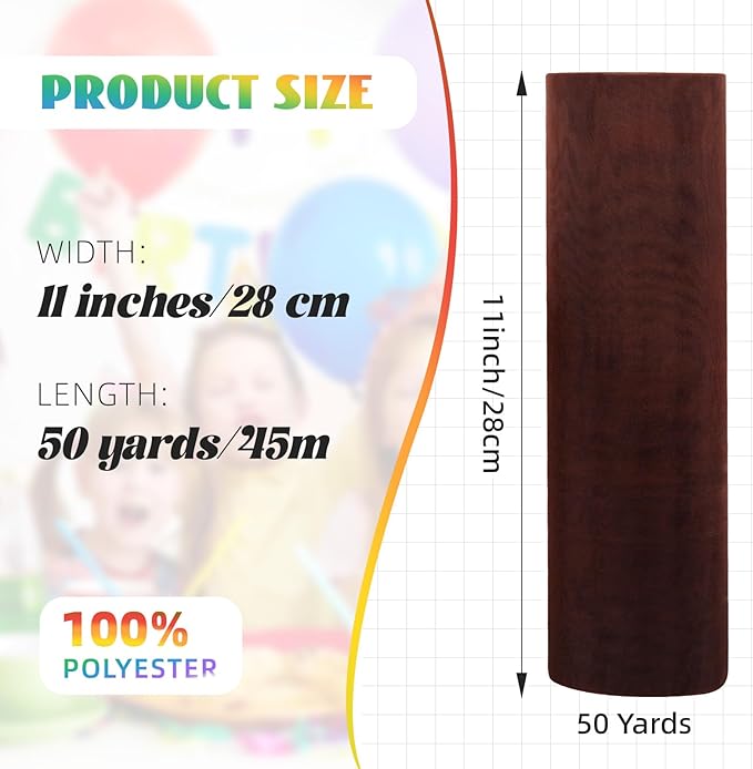 Crystal Organza Fabric Tulle 11 Inch by 50 Yards Sheer Tulle Rolls - Image 3