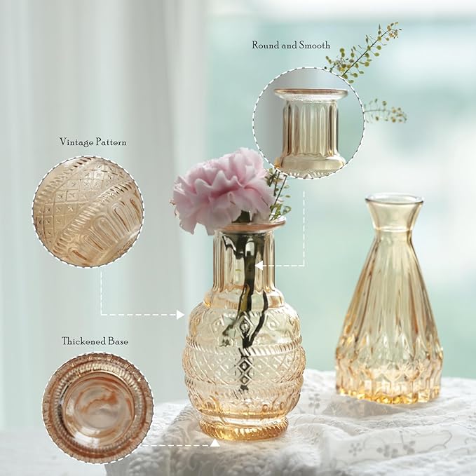 Bud Vases Set of 12, Glass Bud Vases in Bulk, Small Flower Vases - Image 5