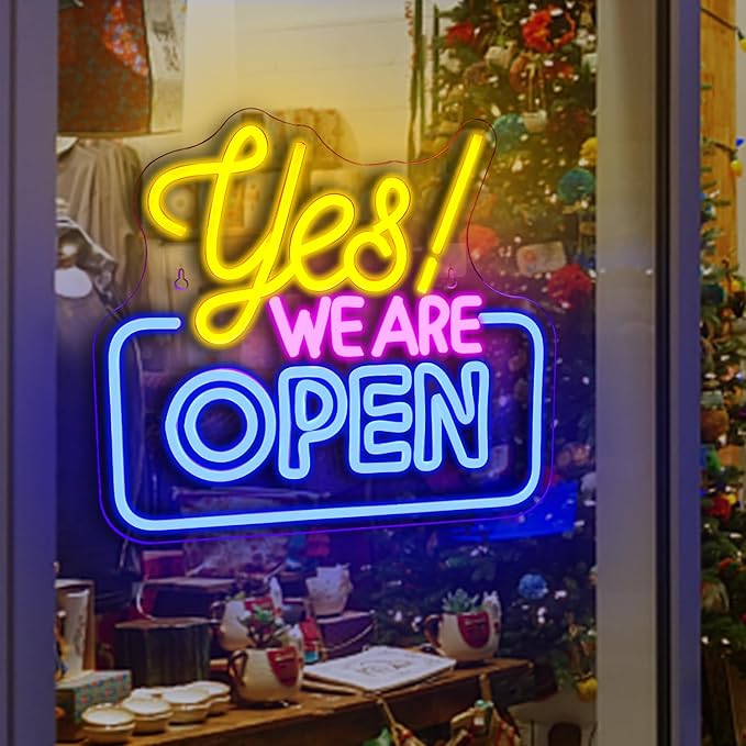 Ineonlife Open Neon Signs, Bright Led Light High Visibility Advertisement Board by ineonlife