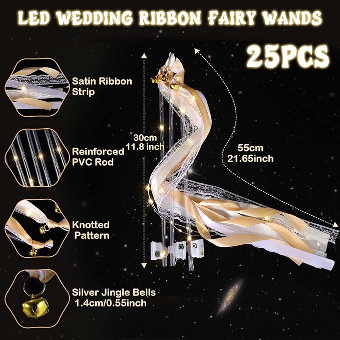 100 Pcs Wedding Wands Ribbon Streamers - Image 8
