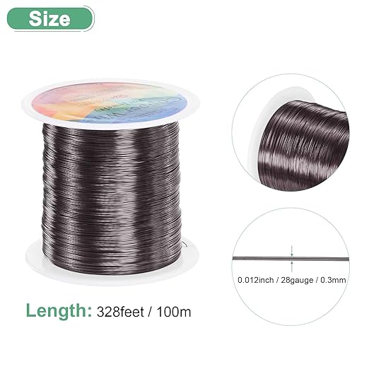 0.3mm Jewelry Wire, 28 Gauge 328FT Craft Wire Copper Beading Wire - Image 3