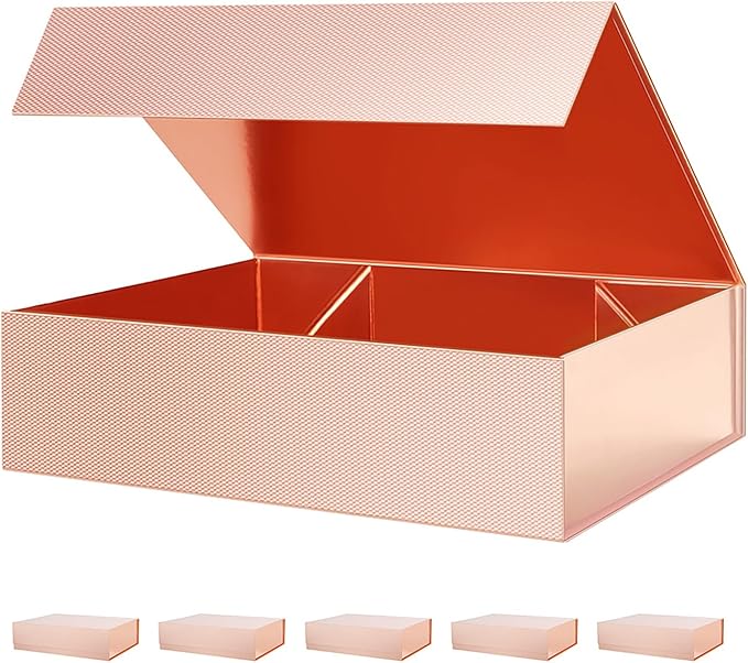PACKHOME 6 Large Gift Boxes 13.5x10x3.5 Inches, Sturdy Shirt Boxes by PACKHOME