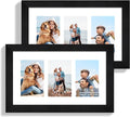 8x14 Picture Frame Set of 2, Rustic Black Wood Frame by Hongkee