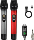 Bietrun XLR Wireless Microphone, UHF Dual Handheld Dynamic Metal Mic Set by Bietrun