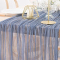 MLMW Dusty Blue Table Runner Cheesecloth Gender Reveal Boho Gauze Rustic Cheese by MLMW