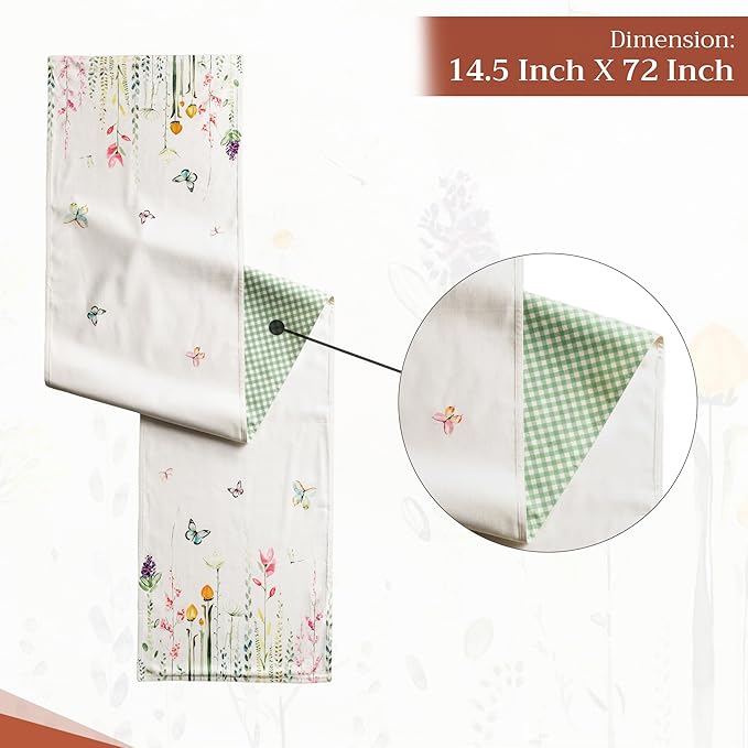 Maison d' Hermine Table Runner 100% Cotton Double Layer Table Runners 72 inches - Image 4
