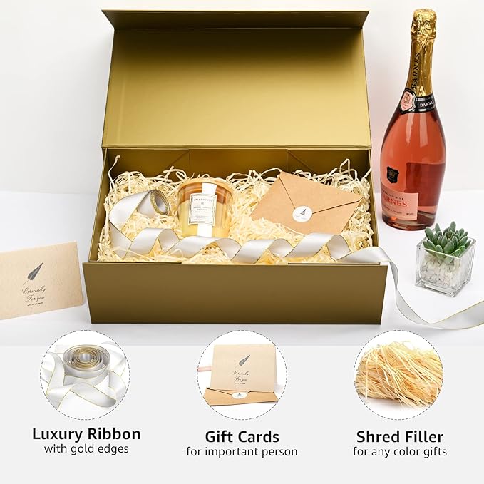 LIFELUM Magnetic Gift Boxes 5 Pack 13.85 x 8.35 x 4.45 inch Rectangle - Image 6