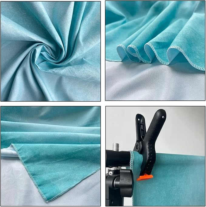 3x5ft Aqua Abstract Solid Photography Backdrops Gradient Portrait Photo Booth - Image 4
