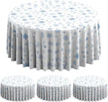 3 Pieces Christmas Snowflake Plastic Party Tablecloth Decorations, Disposable by JectivsPartyDecorations