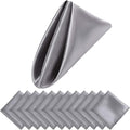 Aneco 12 Pieces Satin Napkin Square 20 x 20 Inches Dinner Napkins Weddings by Aneco