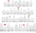 Set of 36 Glass Bud Vase Set, Small Vintage Clear Flower Vase Centerpieces by HAISIWLKJ