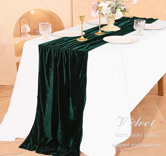Velvet Table Runner 20 x 120 Inches 10ft Luxurious Thick Soft Velvet Christmas - Image 6