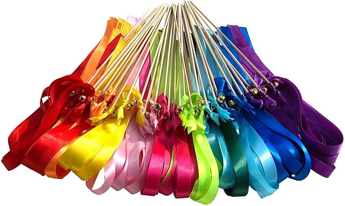 Kingsnow 50 Pack Ribbon Wands Wedding Streamers - Image 2