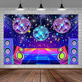 Dance Party Backdrop Retro 70s 80s 90s Theme Glitter Stage Dance Ball by MERCHR