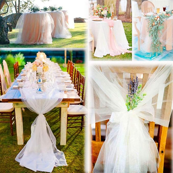 Crystal Organza Tulle Sheer Fabric Backdrop Curtains - Image 5