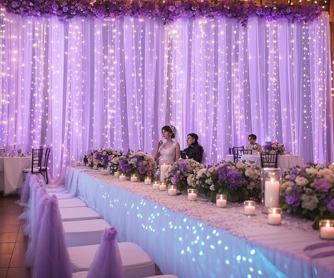 Lavender Tulle Photo Backdrop Curtain - Image 5