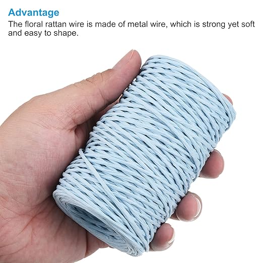 PATIKIL 164 Feet Floral Bind Wire Wrap Twine, 2mm Florist Wire Iron Wire Paper - Image 4
